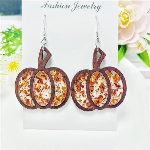 Pumpkin Earrings - Picture 5 of 7